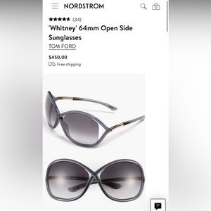 Tom Ford Womens Whitney Sunglasses - Like New